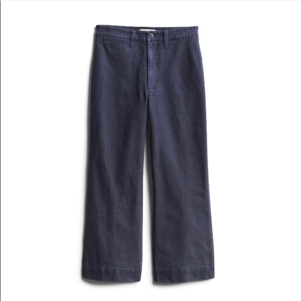 Madewell Emmett Slim Wide Leg Cropped Pants